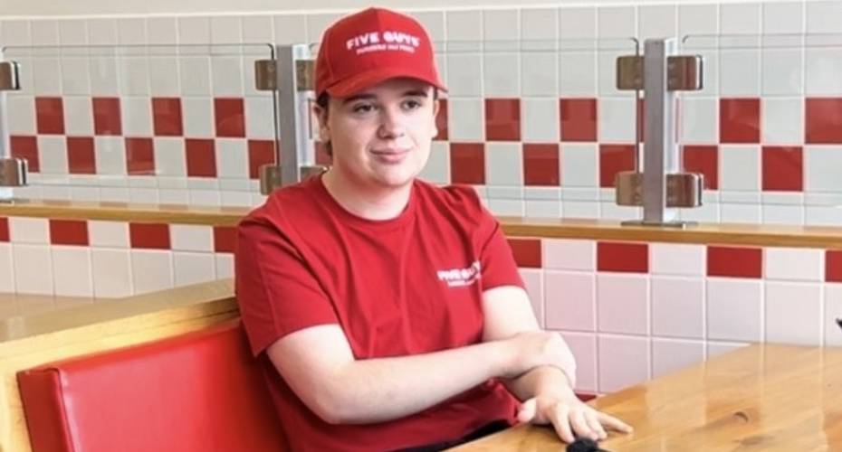 Will, our Supported Intern working at Five Guys.