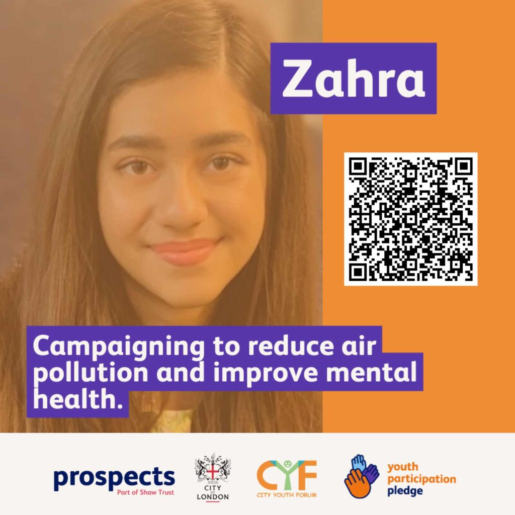 Zahra - Campaign to reduce air pollution and improve mental health