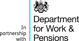 logo for in partnership with Department for Work & Pensions