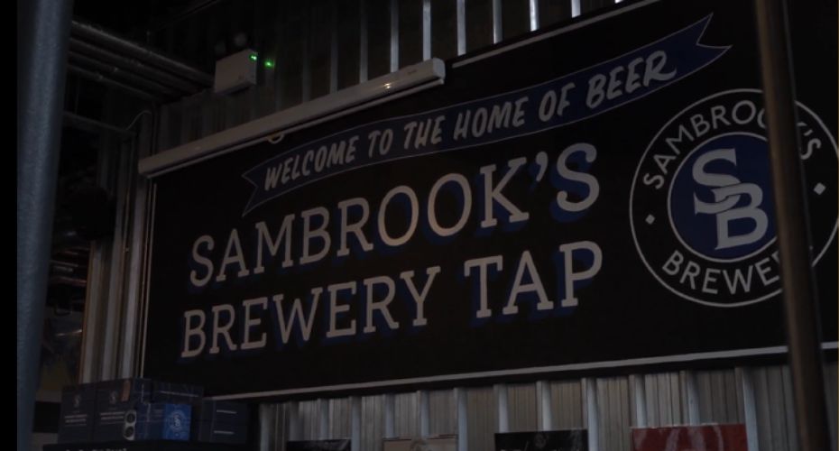 Image of Sambrook's Brewery sign.