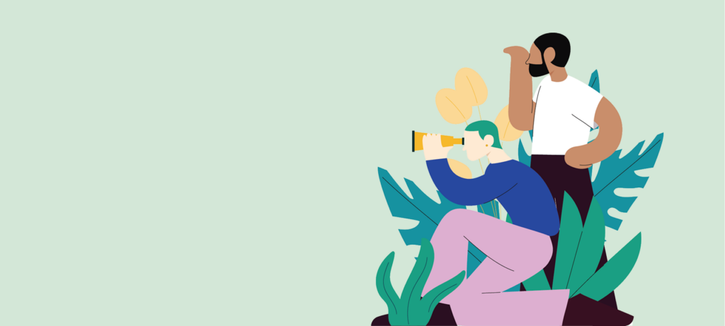 Illustration of two people