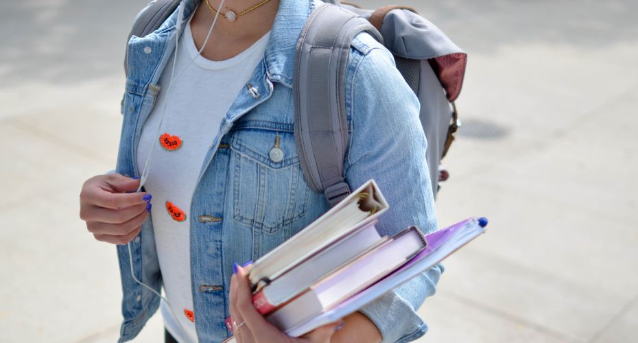 Person carrying books