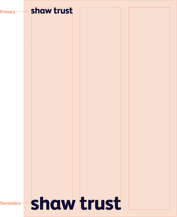 Shaw trust logo positioning template